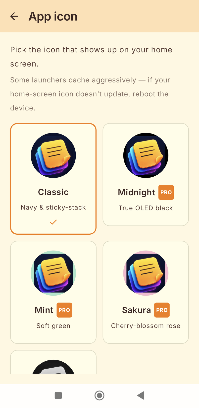 Launcher icon picker
